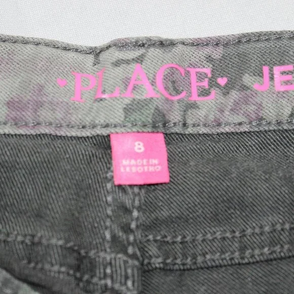 The Children's Place Gray Floral Jeggings - Picture 8 of 9